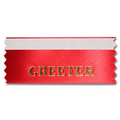 1-5/8"x4" Horizontal Stock Title Ribbon W/ Tape (Greeter)